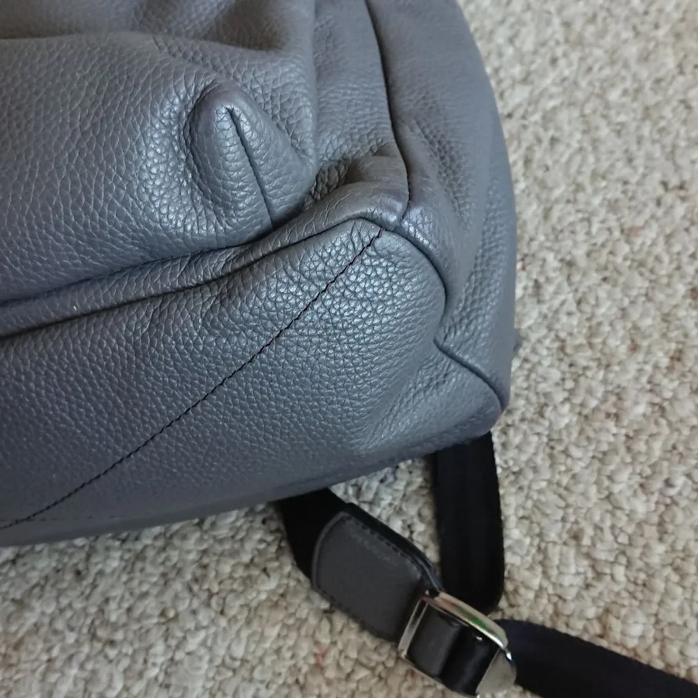 Marc Jacobs Gray Leather medium Varsity Backpack